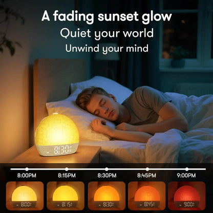 Sunrise Alarm Clock with 30-Minute Timer, Night Lights, Sleep Aid