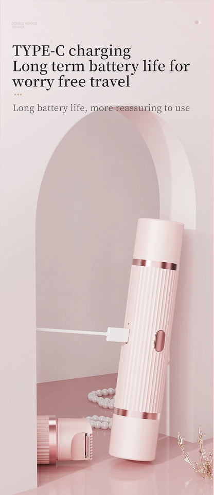 Afeitadora eléctrica 2 en 1 para mujer