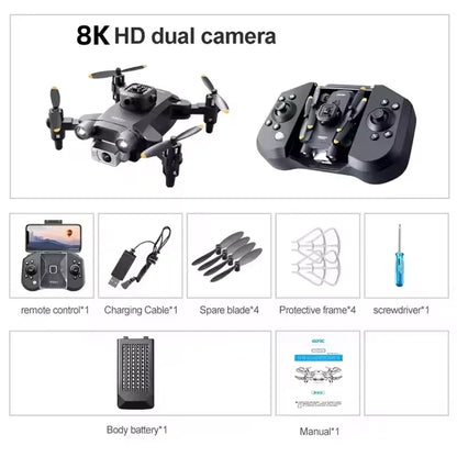 XIAOMI-4DRC V30 Mini Drone with HD Camera, 4K, 1080P, FPV, RC, Professional Five-Sided Obstacle Avoidance Helicopter Toy