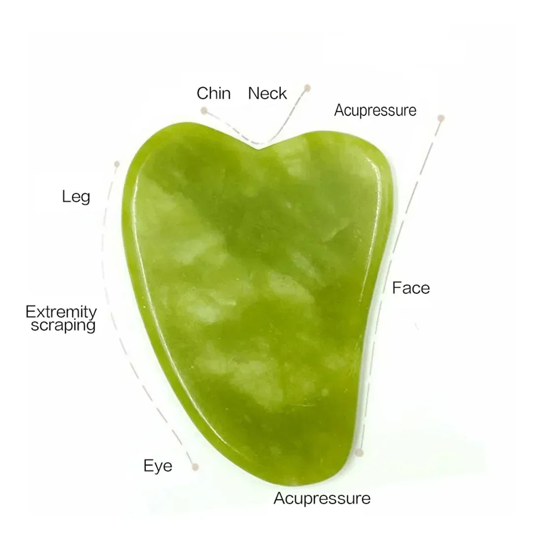 Rodillo facial de jade natural y Gua Sha