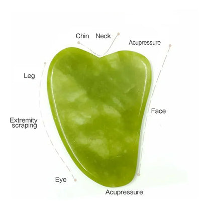 Rodillo facial de jade natural y Gua Sha