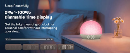 Sunrise Alarm Clock with 30-Minute Timer, Night Lights, Sleep Aid