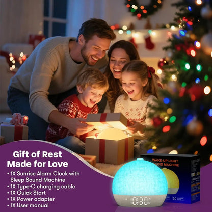 Sunrise Alarm Clock with 30-Minute Timer, Night Lights, Sleep Aid