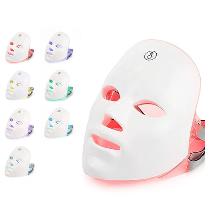 Máscara facial LED de 7 colores