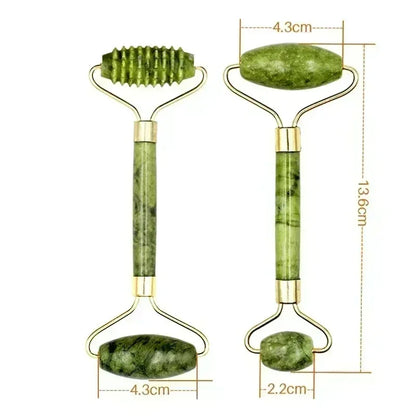 Rodillo facial de jade natural y Gua Sha