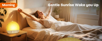 Sunrise Alarm Clock with 30-Minute Timer, Night Lights, Sleep Aid