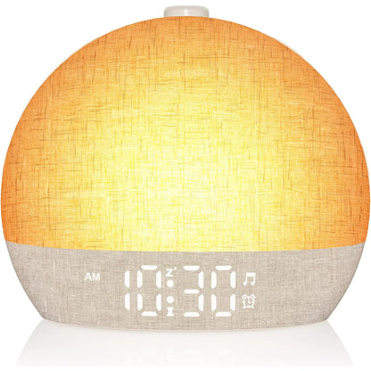 Sunrise Alarm Clock with 30-Minute Timer, Night Lights, Sleep Aid
