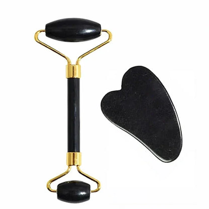 Rodillo facial de jade natural y Gua Sha