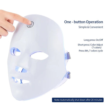 Máscara facial LED de 7 colores
