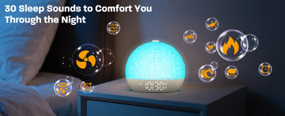 Sunrise Alarm Clock with 30-Minute Timer, Night Lights, Sleep Aid