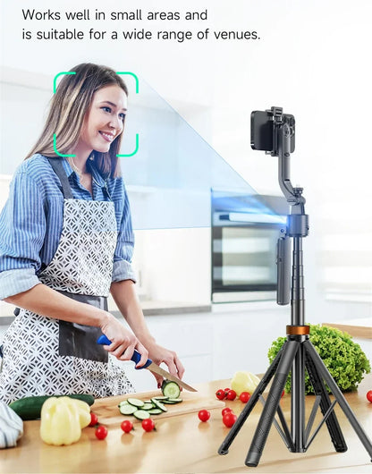 Trípode con palo selfi de 180 cm con seguimiento facial