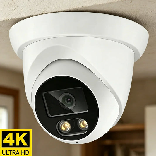 Cámara de seguridad 4K para exteriores con audio y visión nocturna a color