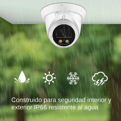 Cámara de seguridad 4K para exteriores con audio y visión nocturna a color