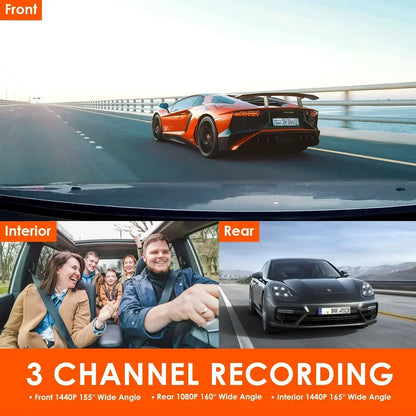 4K Dash Cam Streaming DVR Rearview Mirror Video Recorder with GPS