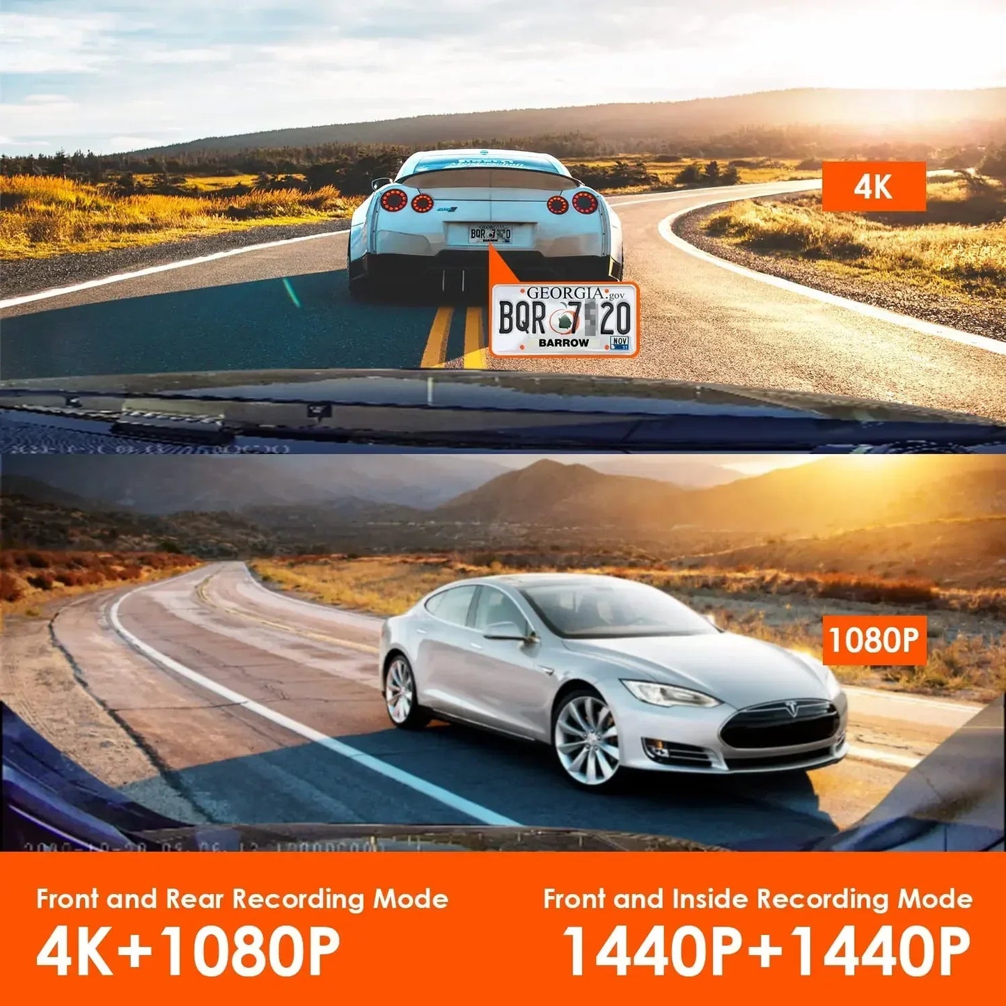 4K Dash Cam Streaming DVR Rearview Mirror Video Recorder with GPS