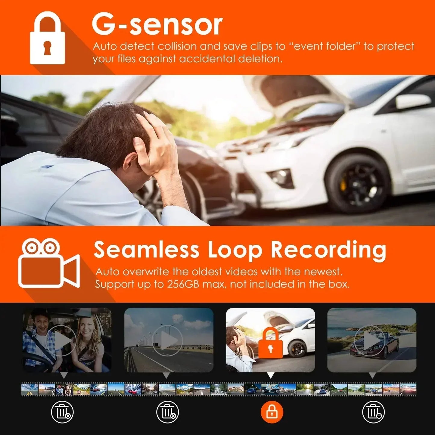 4K Dash Cam Streaming DVR Rearview Mirror Video Recorder with GPS