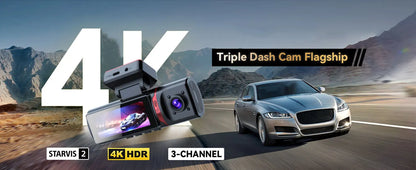 4K Dash Cam Streaming DVR Rearview Mirror Video Recorder with GPS